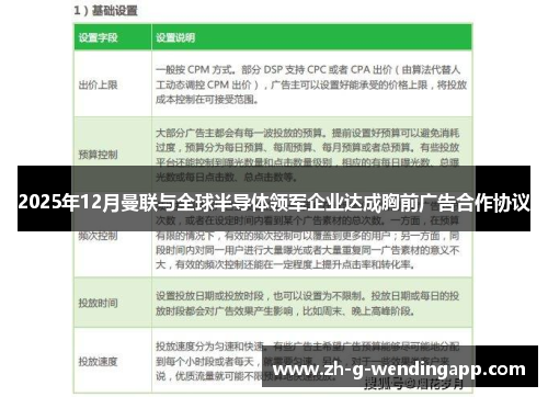2025年12月曼联与全球半导体领军企业达成胸前广告合作协议 2025年12月曼联与全球半导体领军企业达成胸前广告合作协议